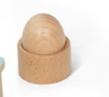 Wooden egg and cup
